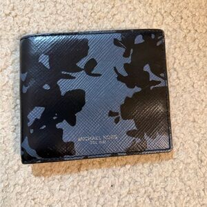 Black Floral Card Holder, men’s wallet